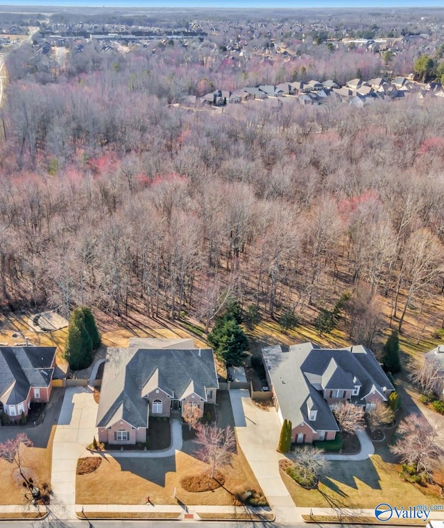 aerial view featuring a residential view