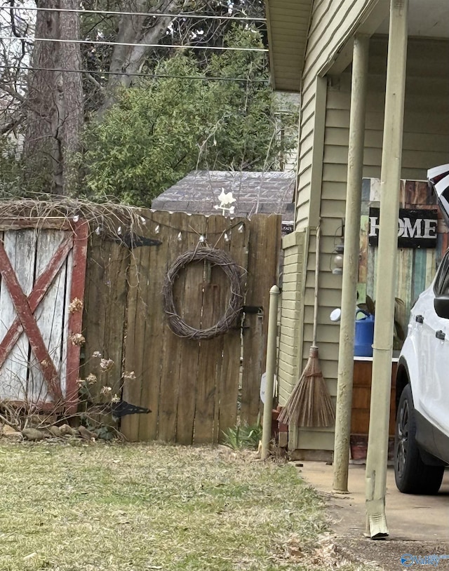 exterior space with fence