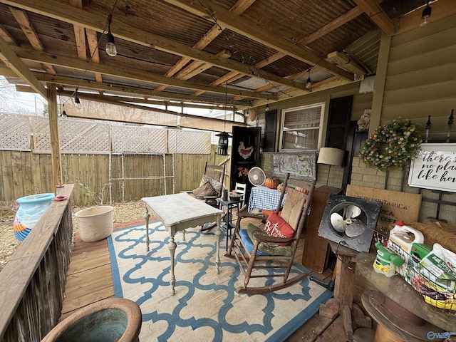 view of patio with fence