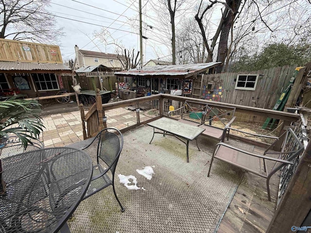 view of patio / terrace with fence