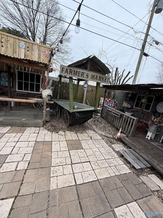 view of patio with a gazebo