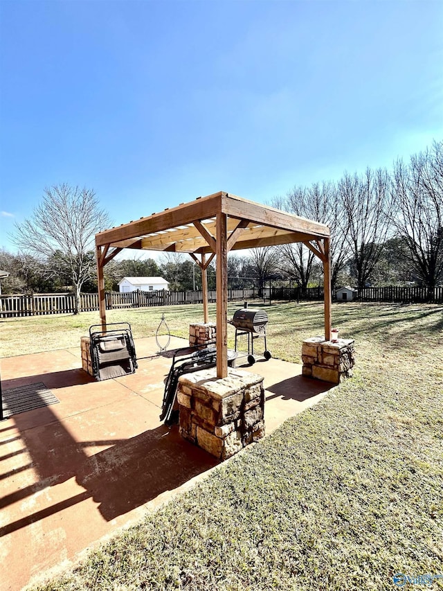 exterior space with a yard and a patio area