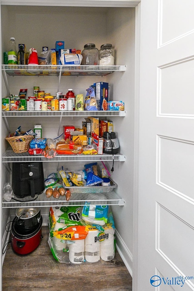 view of pantry