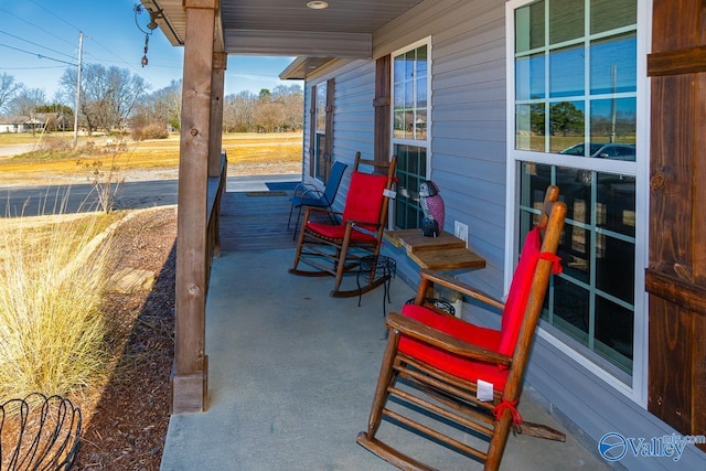 view of patio with covered porch