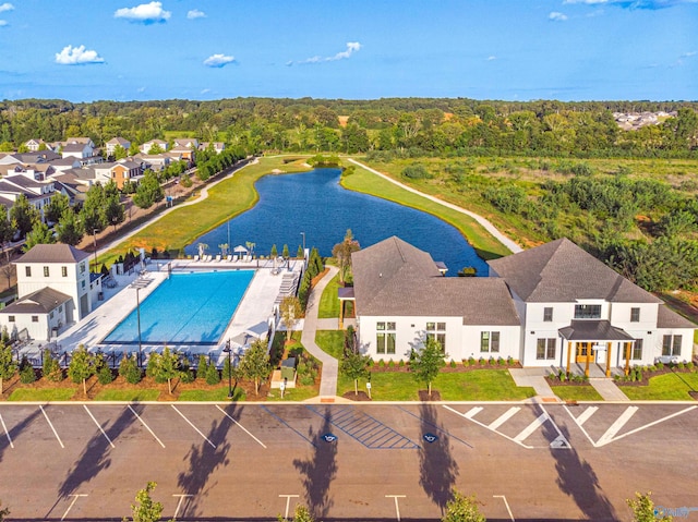 152 Knockash Hl, Madison, AL 35756 - aerial view of a large body of water and a pool