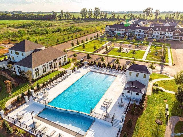 152 Knockash Hl, Madison, AL 35756 - aerial view of a pool area