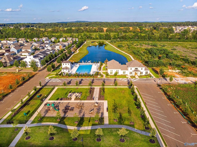 152 Knockash Hl, Madison, AL 35756 - aerial view of a nearby body of water and a pool area