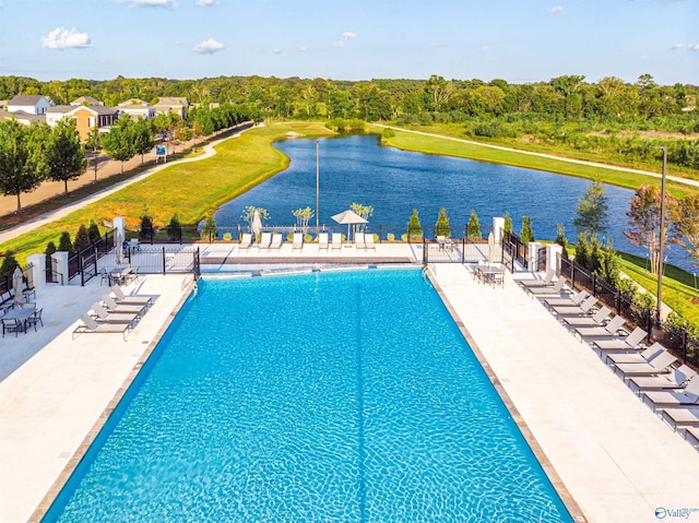 152 Knockash Hl, Madison, AL 35756 - community pool with a water view and a patio