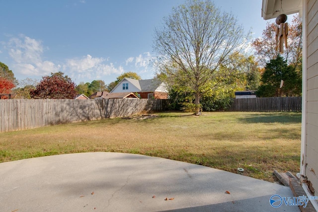 view of yard featuring a patio area