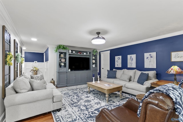 855 Haynes Rd NE, Arab, AL 35016 - living area with ornamental molding and wood finished floors