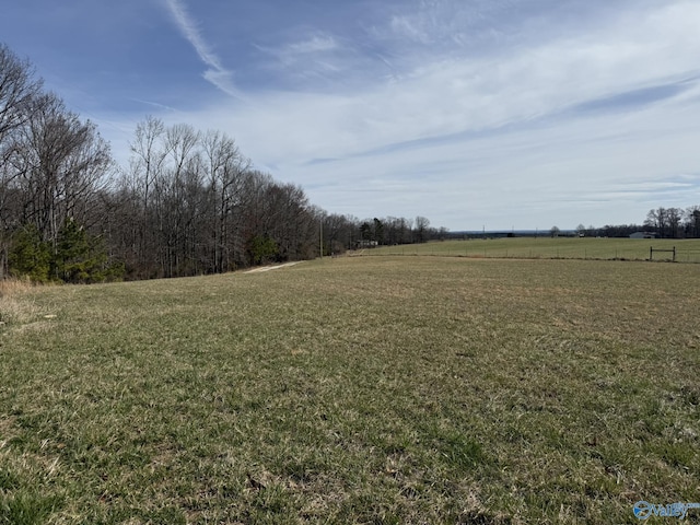 view of yard featuring a rural view