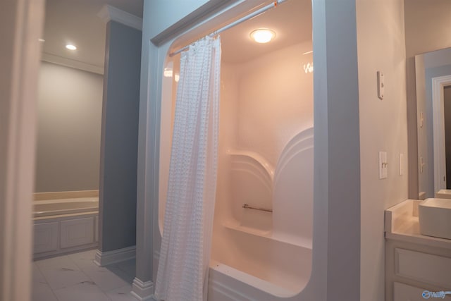 bathroom featuring tile patterned floors and vanity