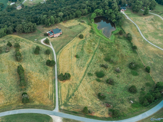 drone / aerial view with a rural view