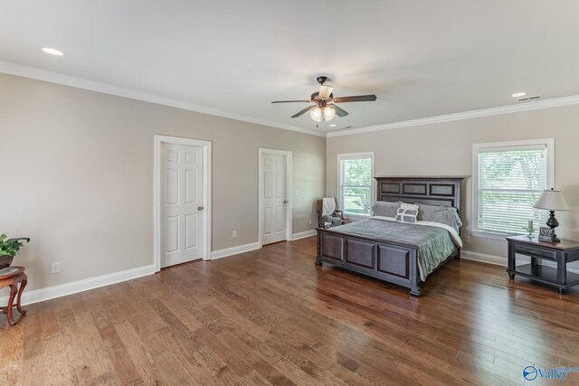 101 Tempo Cir, Harvest, AL 35749 - bedroom with multiple windows, wood finished floors, baseboards, crown molding, and recessed lighting