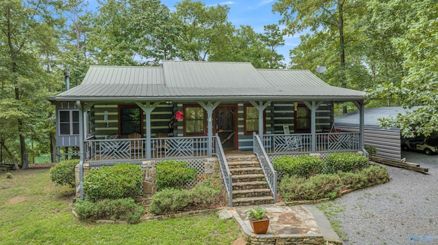 view of front of house with a porch