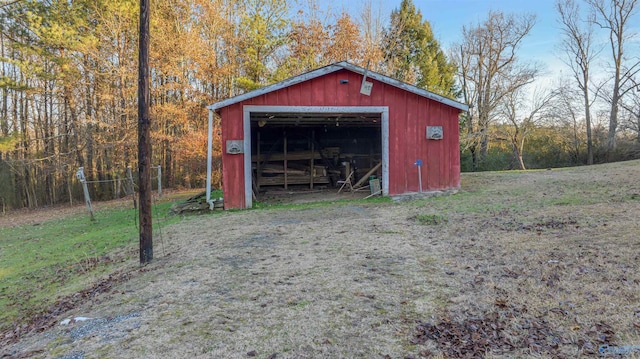 view of outbuilding