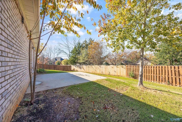 view of yard with a patio