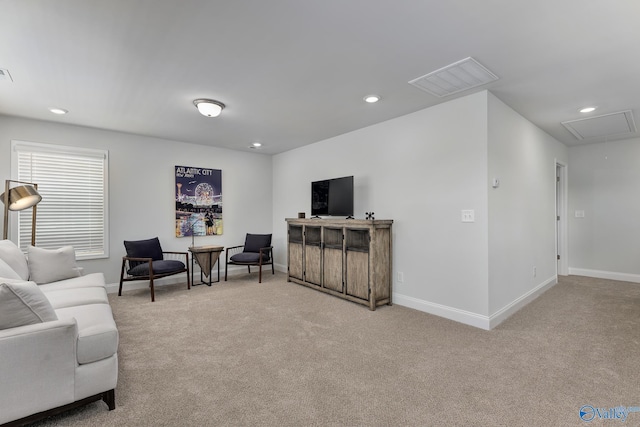 view of carpeted living room