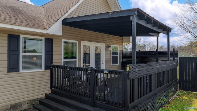 deck with fence