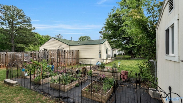701 10th St NW, Huntsville, AL 35805 - view of yard with fence private yard and a vegetable garden