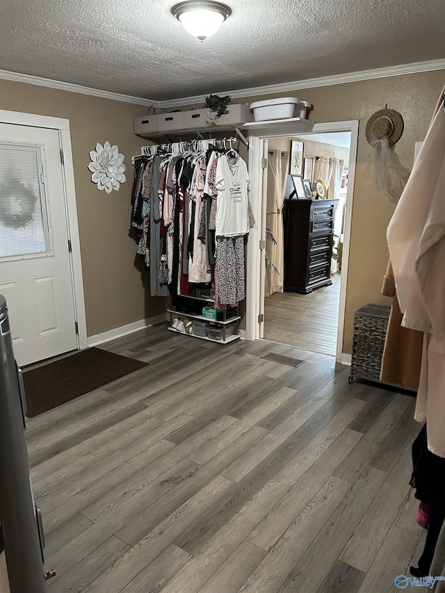 spacious closet featuring wood-type flooring