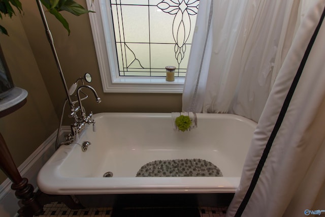 bathroom with a bathing tub