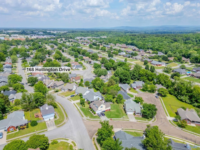 aerial view featuring a residential view