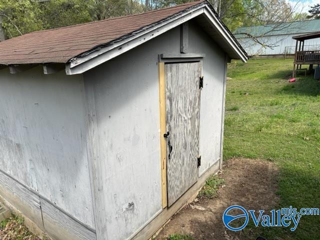 view of shed