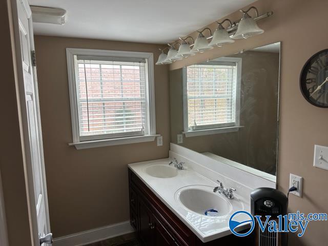 bathroom featuring vanity