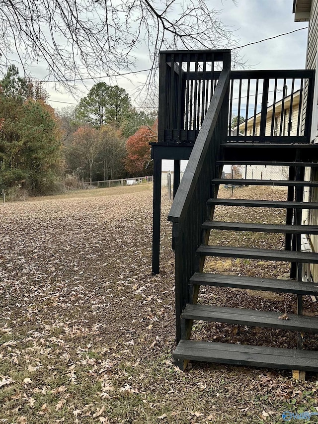 view of stairway