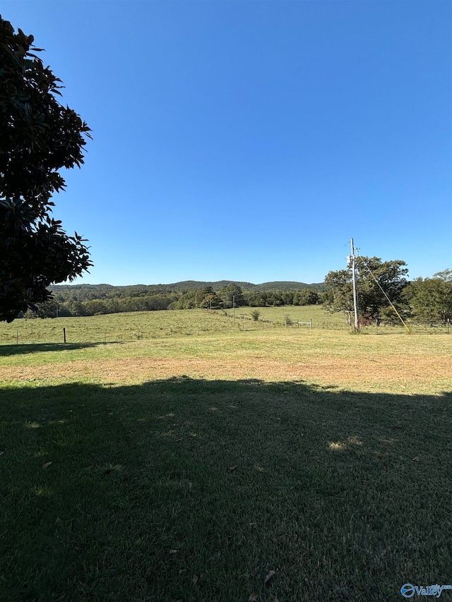 view of yard featuring a rural view