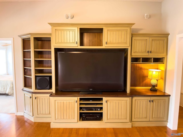 unfurnished living room with light hardwood / wood-style floors