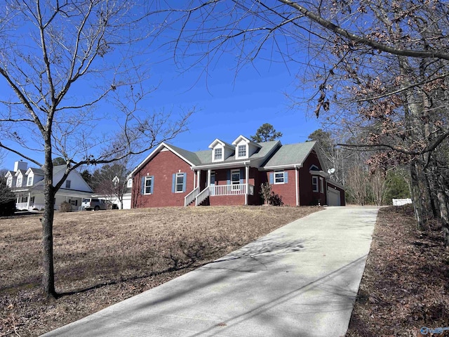 view of front of house with covered porch