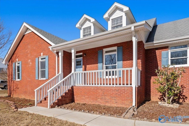 view of front facade with a porch