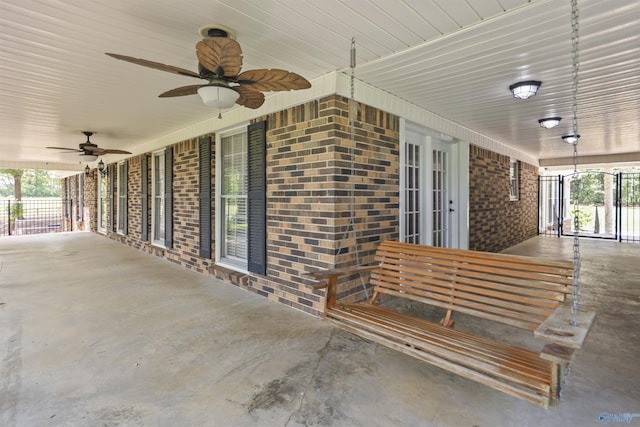1025 Berkley Rd, Arab, AL 35016 - view of patio with ceiling fan