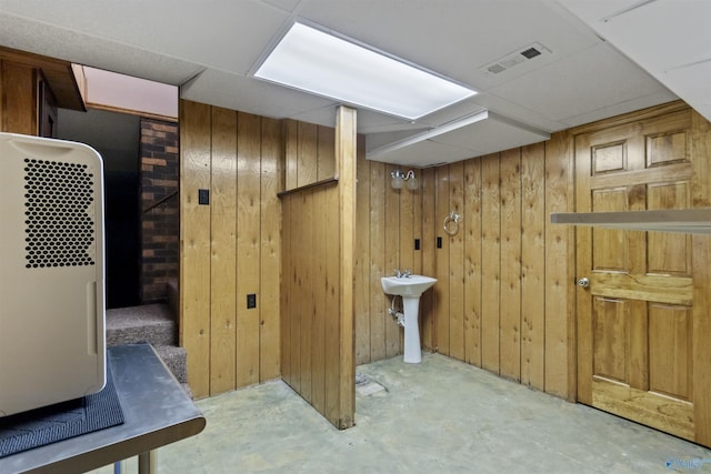 1025 Berkley Rd, Arab, AL 35016 - interior space with wood walls and a sink