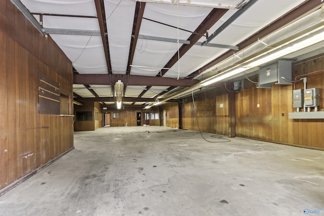 1025 Berkley Rd, Arab, AL 35016 - garage featuring wooden walls and electric panel