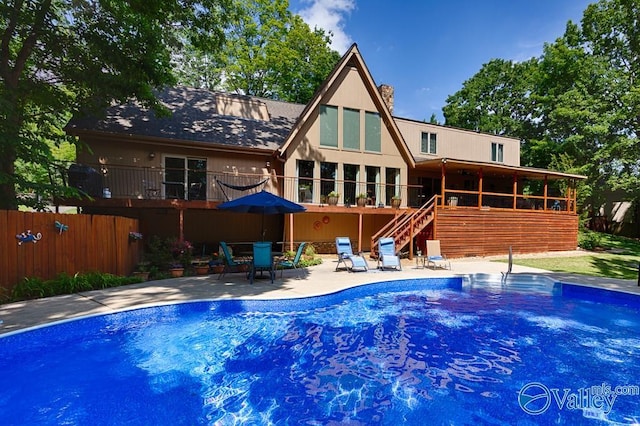 view of pool with a patio