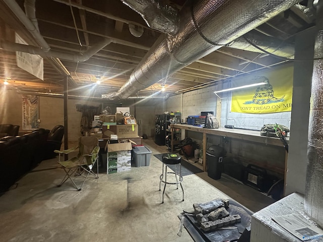 2415 Ruth Rd, Arab, AL 35016 - unfinished below grade area featuring a workshop area