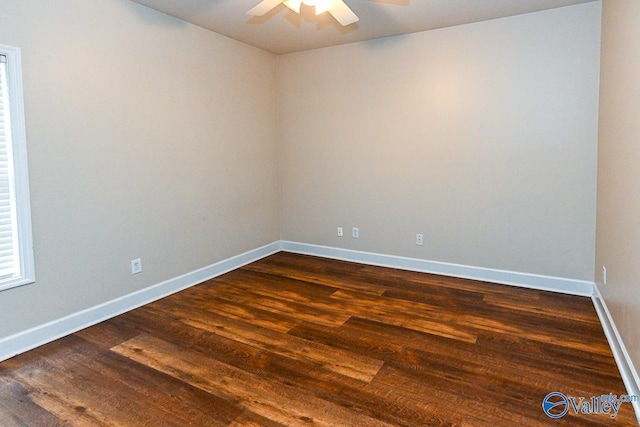 300 Honor Way, Madison, AL 35758 - unfurnished room with a ceiling fan, dark wood finished floors, and baseboards