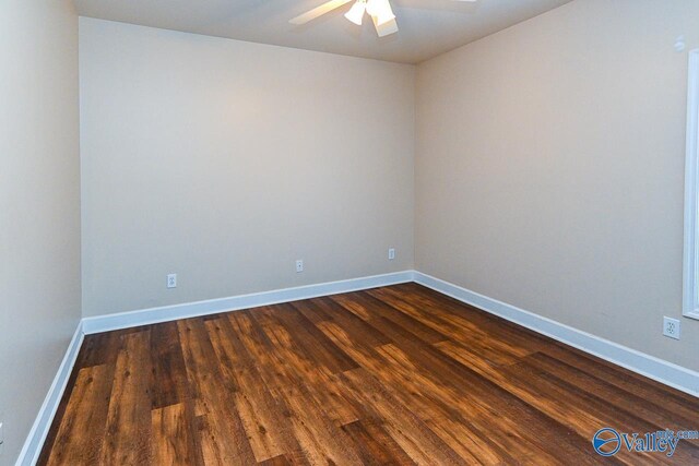 300 Honor Way, Madison, AL 35758 - empty room featuring dark wood-style flooring, ceiling fan, and baseboards