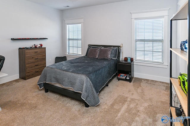 view of carpeted bedroom