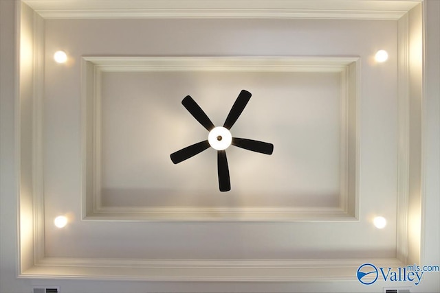 13888 Mallard Dr, Madison, AL 35756 - detailed view of ceiling fan and crown molding