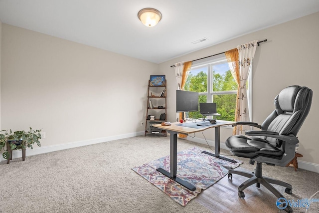 140 Amelia Dr, Harvest, AL 35749 - office area featuring carpet flooring and baseboards