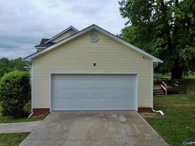 garage with driveway