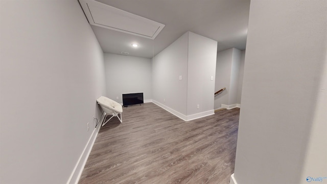 interior space featuring hardwood / wood-style flooring