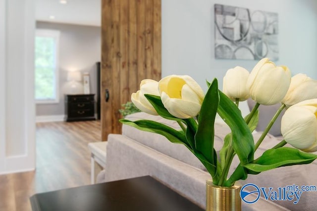 interior details featuring baseboards and wood finished floors