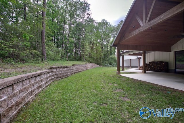 view of yard with a patio