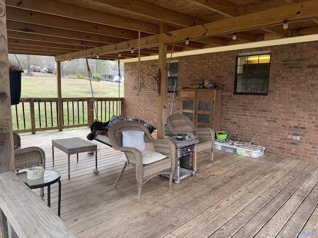 view of wooden deck