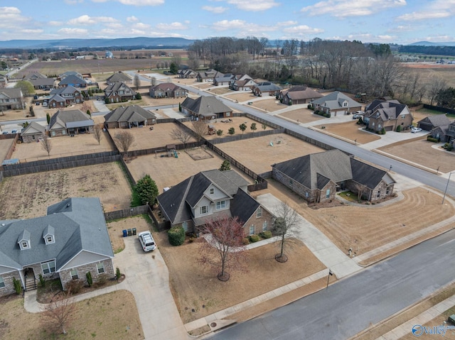 bird's eye view with a residential view